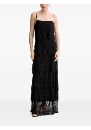 Aniye By Silva tiered lace-overlay maxi dress - Black