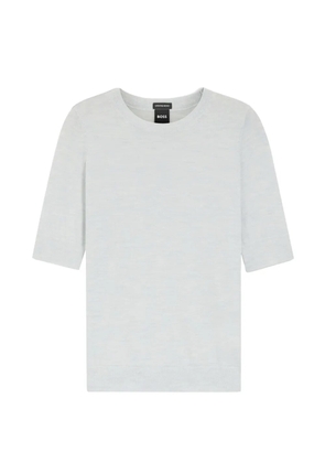 BOSS short-sleeve crew-neck sweater - Blue