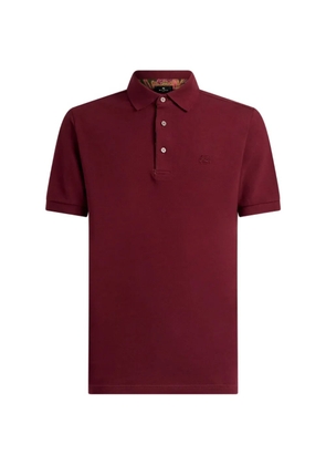 ETRO plain-colored cotton polo shirt with printed details