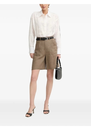 Ermanno Scervino lace-panelled oversized shirt - White