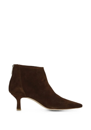 The Seller perforated-suede ankle boots - Brown