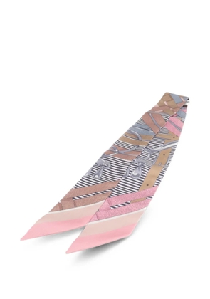 Hermès Pre-Owned graphic-print scarf - Pink
