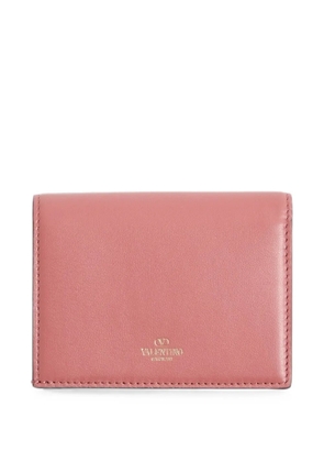 Valentino Garavani VLogo The Bold Edition small calfskin wallet - Pink
