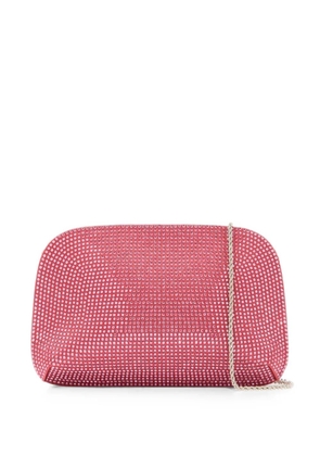 Giorgio Armani crystal-embellished satin clutch bag - Pink