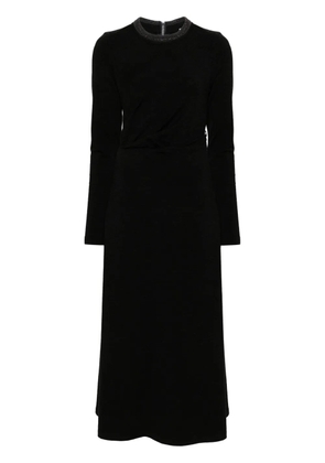Brunello Cucinelli draped jersey maxi dress - Black