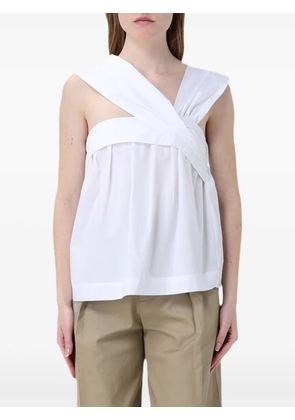 Tela one-shoulder cotton top - White