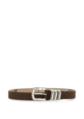 GIANNI CHIARINI engraved suede belt - Brown