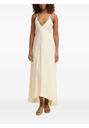 Haveone back-tie flared asymmetric dress - Neutrals