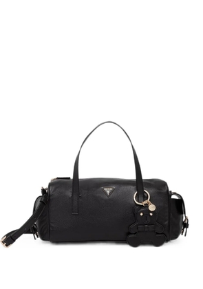 GUESS USA Kassie logo-plaque bear-charm shoulder bag - Black