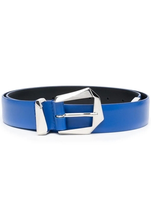 Alberta Ferretti geometric-buckle leather belt - Blue