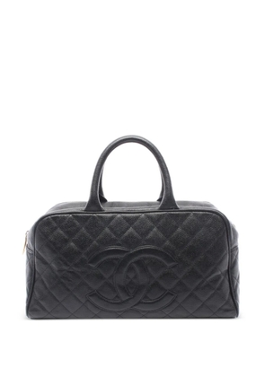 CHANEL Pre-Owned 2003-2004 matelassé CC boston bag - Black