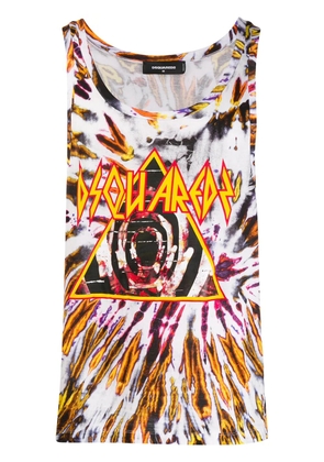DSQUARED2 tie-dye tank top - White