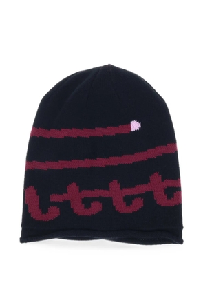 LITT' Swirl knit cotton beanie - Black