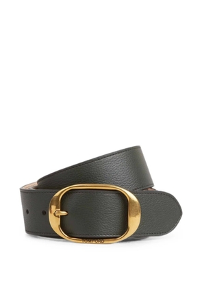 TOM FORD grainy-leather buckle belt - Green
