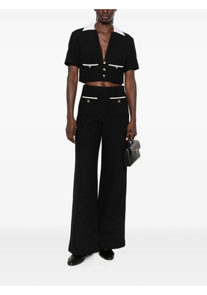 Maje button-detail flared trousers - Black