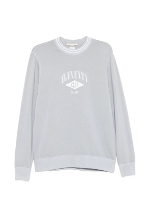 Eleventy logo-print sweatshirt - Grey