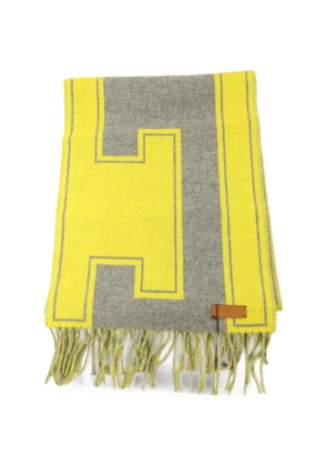Hermès Pre-Owned fringed cashmere scarf - Yellow