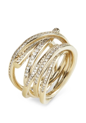 Ferragamo crystal-embellished multi-strand ring - Gold