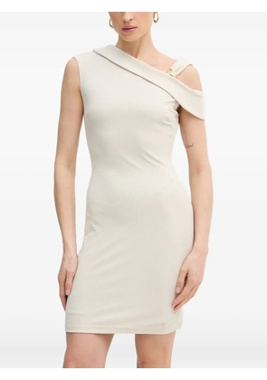 GUESS USA asymmetric-neck ribbed mini dress - Neutrals