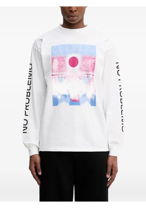 NO PROBLEMO graphic-print logo-print relaxed T-shirt - White