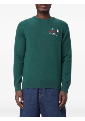 MC2 Saint Barth embroidered-motif fine-knit sweater - Green