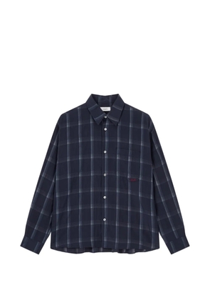 TOMBOY check-pattern long-sleeve shirt - Blue