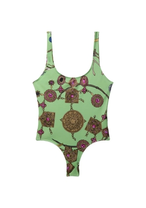 Versace printed one-piece swimsuit - Green