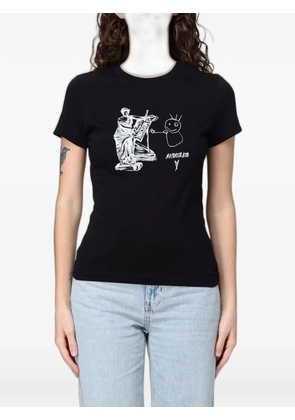 MOSCHINO JEANS graphic-print T-shirt - Black