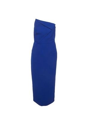 Roland Mouret strapless asymmetric midi dress - Blue