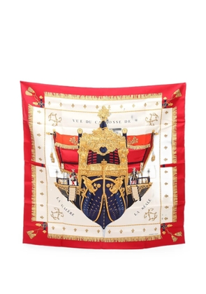 Hermès Pre-Owned 2010s Carré 90 Vue du Carrosse De La Galère La Réale scarf - Neutrals