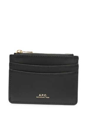 A.P.C. logo-print cardholder - Black
