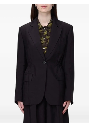 Tela single-breasted elasticated-waist blazer - Brown