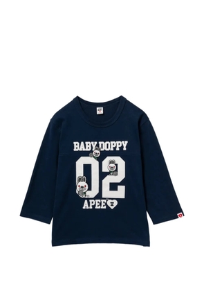 APEE™ by *A BATHING APE® logo-patched crew neck T-shirt - Blue