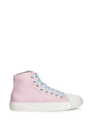 Kenzo Hoshi check-lace high-top sneakers - Pink
