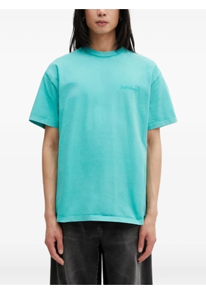 NO PROBLEMO logo-embroidered straight fit T-shirt - Blue