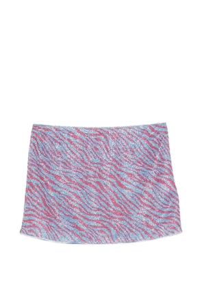 Oséree zebra-print midi skirt - Blue