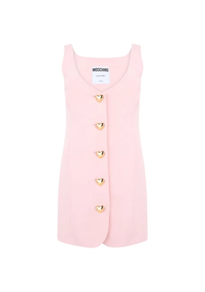 Moschino heart-button sleeveless mini dress - Pink