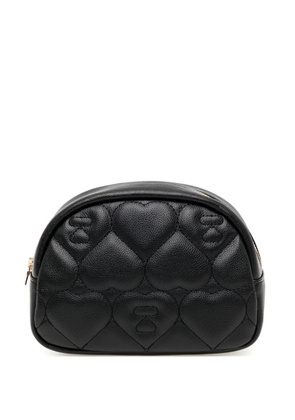 APEE™ by *A BATHING APE® black heart quilted pouch bag