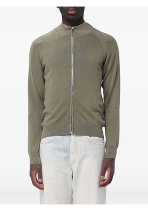Blauer zip-up cotton cardigan - Green