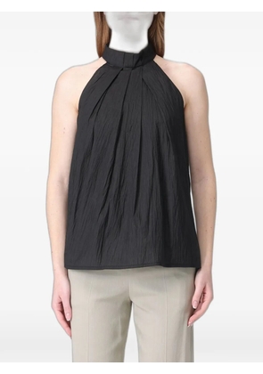 Tela Inca halterneck pleated top - Black