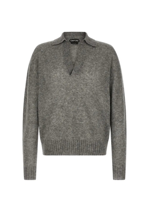 TOM FORD polo-collar sweater - Grey