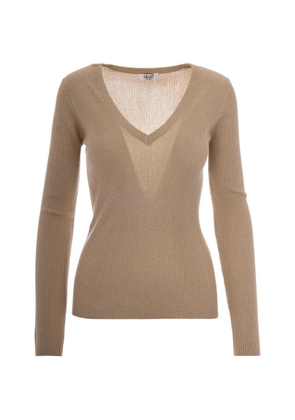 LIU JO lamé sweater - Neutrals