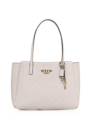 GUESS USA Anise logo-embossed charm-detail tote bag - Neutrals