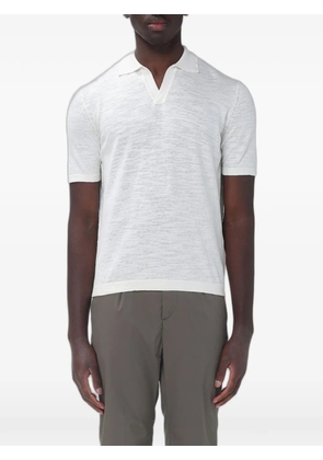 BROOKSFIELD bowling-collar linen polo shirt - Neutrals