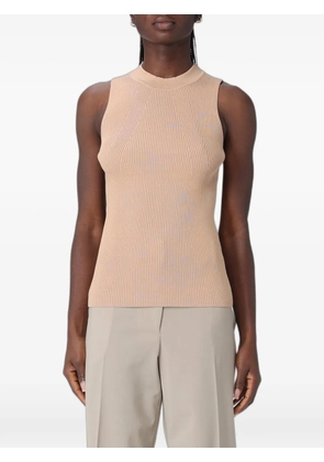 Emporio Armani ribbed-knit sleeveless top - Neutrals
