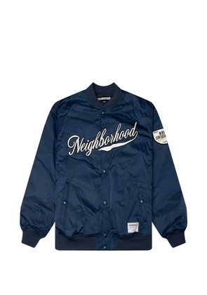 Neighborhood logo-embroidered patch-detail jacket - Blue