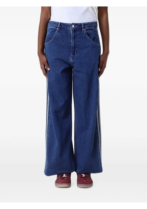 adidas side-stripe wide-leg jeans - Blue