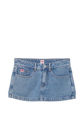 APEE™ by *A BATHING APE® logo-patched denim shorts - Blue