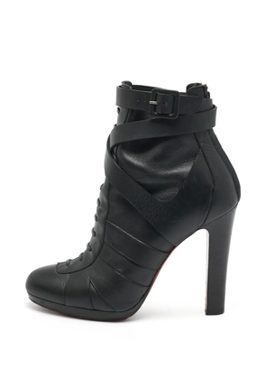 Christian Louboutin Pre-Owned Lamu lace-up ankle boots - Black