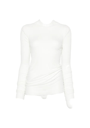 Rick Owens ribbed-knit long-sleeve T-shirt - Neutrals